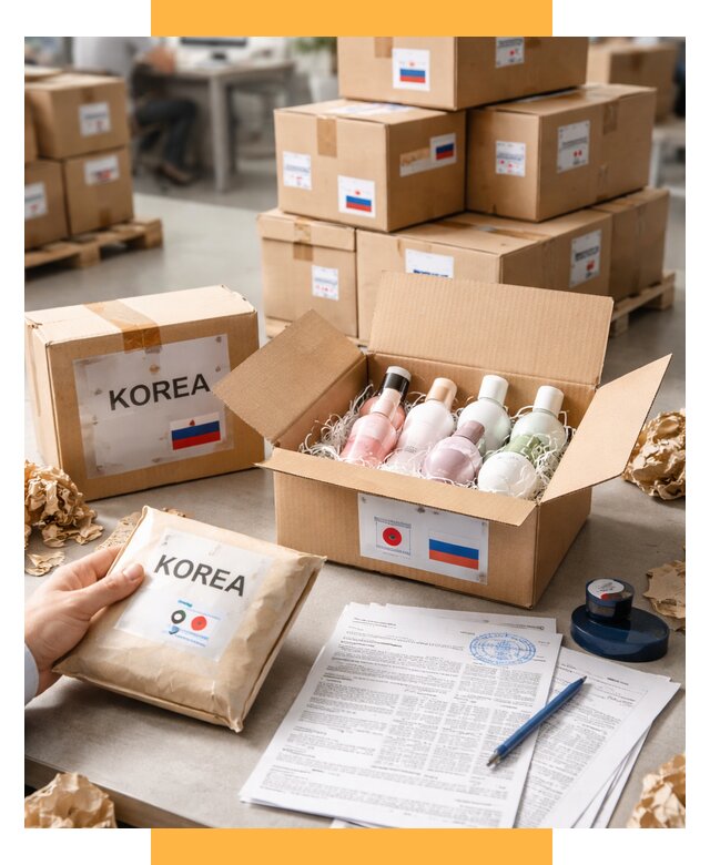 Доставка косметики из Кореи от 8645 р. под ключ | СетСервис-Мсс