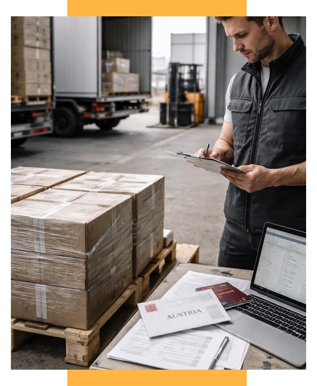 Доставка в Австрию от 66105 р. Логистика и экспорт СетСервис-Мсс